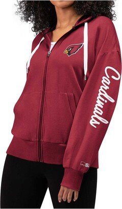 Women's Msx by Michael Strahan Cardinal Arizona Cardinals Emerson Full-Zip Hoodie