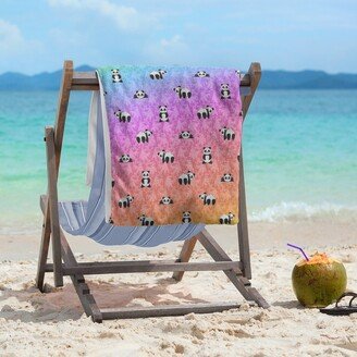 Porch & Den Bauman Panda Pattern Beach Towel - 36 x 72