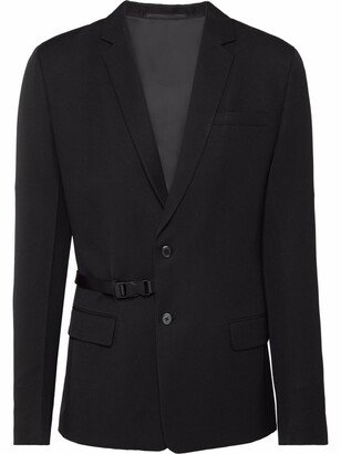 Single-Breasted Wool Blazer-AF