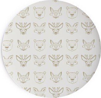 Salad Plates: Forest Friends - Neutral Salad Plate, Beige