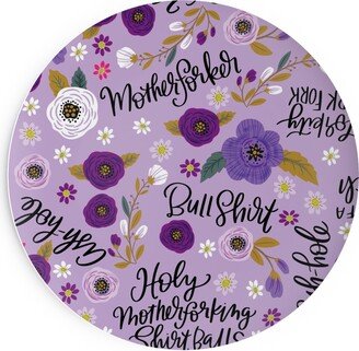 Salad Plates: Cute & Not So Sweary - Purple Salad Plate, Purple