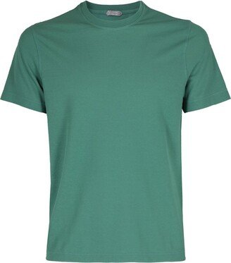 Short-Sleeved Straight-Hem Crewneck T-Shirt