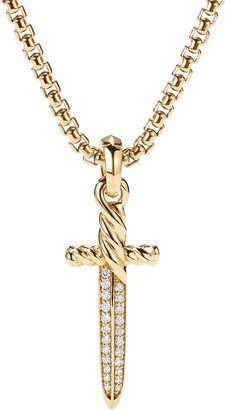 18kt yellow gold diamond Petrvs Dagger charm enhancer