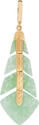 Yellow Gold And Jade Deco Feather Charm