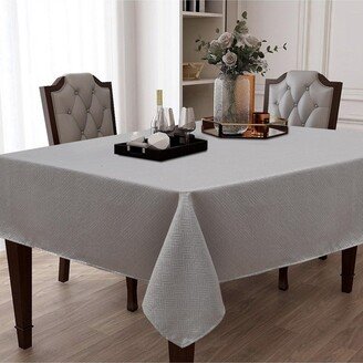 Kate Aurora Luxe Living Raised Chenille All Purpose Fabric Tablecloth - 54 in. W x 84 in. L - Stone