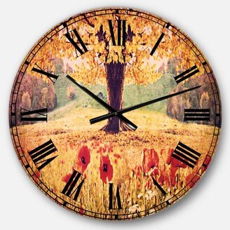 Designart Photography Oversized Round Metal Wall Clock