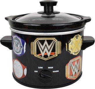 Uncanny Brands WWE Championship Belt 2 QT Slow Cooker- Removable Ceramic Insert Bowl