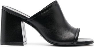 90mm Block-Heel Leather Mules