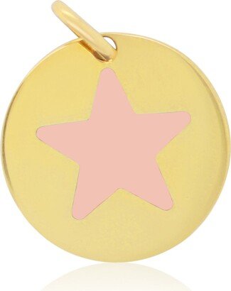 The Lovery Pink Mother of Pearl Star Disc Charm