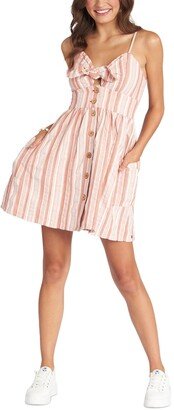 Juniors' Under the Cali Sun Striped Sleeveless Mini Dress