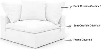 Timothy Oulton Slipcover for Corner Module | EM Sky Sofa Textured Linen Weave