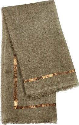 Ama Pure Righino Olive Cashmere Scarf