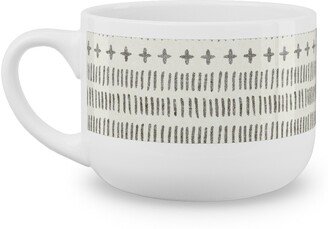 Mugs: Modern Farmhouse Dash - Light Latte Mug, White, 25Oz, Beige