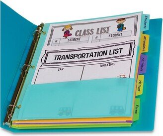 C-Line 5-Tab Index Dividers with Multi-Pockets 5-Tab 11 1/2 x 10 07650