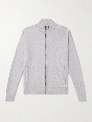 Wool Zip-Up Sweater-AA