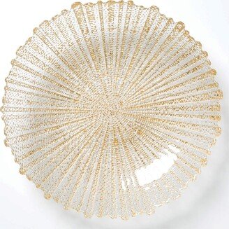 Rufolo Glass Large Serving Bowl, Gold