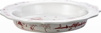 Country Estate Winter Frolic Ruby Pie Dish