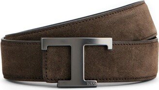 T Timeless Reversible Belt In Suede