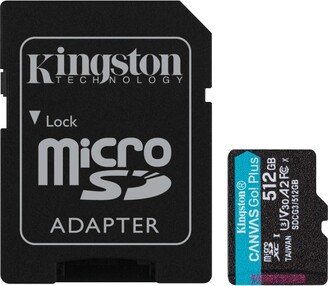 Kingston 512GB Canvas Go Plus UHS-I microSDXC Memory Card with SD Adapter