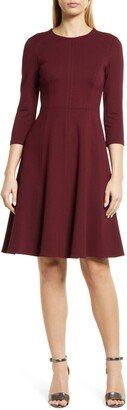 Seamed Fit & Flare Dress