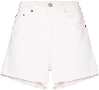 90s High-Waist Denim Shorts-AA