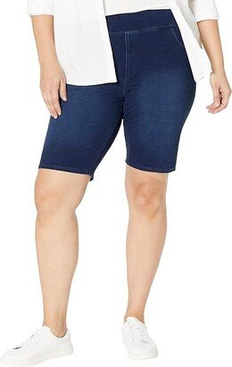 Game Changing Hi-Rise Bermuda Shorts (Dark Rinse Wash) Women's Shorts