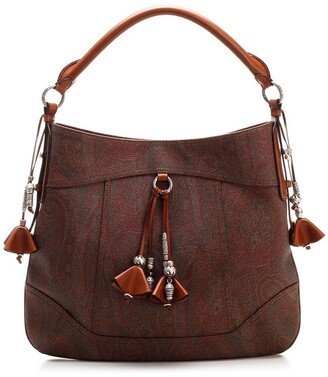 Paisley Printed Hobo Shoulder Bag