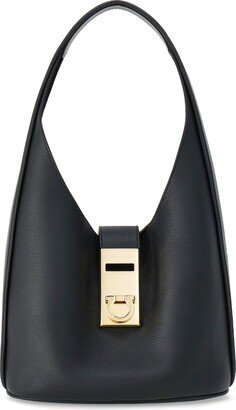 medium Gancini-buckle leather hobo bag