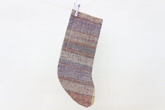 Decorative Stocking, Wholesale Antique Striped Blue Rustic Xmas 1838