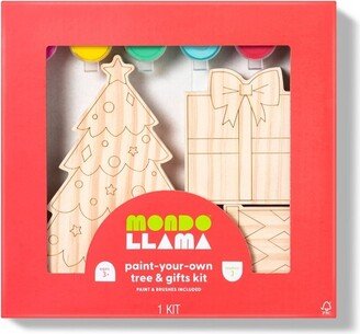 Paint-Your-Own Wood Trees & Gifts Christmas Kit - Mondo Llama™