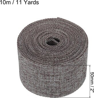 Unique Bargains Burlap Fabric Ribbon, Wired Jute Crafts Roll for Wrapping Decoration