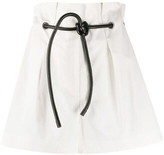 Paperbag-Waist Mini Shorts