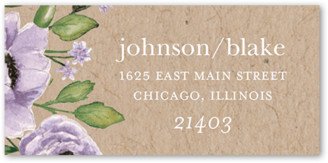 Address Labels: Delightful Blooms Address Label, Purple, Address Label, Matte