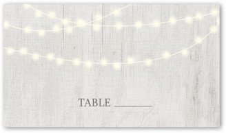 Wedding Place Cards: Romantic Evening Wedding Place Card, Grey, Placecard, Matte, Signature Smooth Cardstock