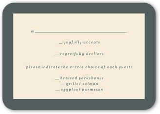 Rsvp Cards: Pampas Silhouette Wedding Response Card, Grey, Signature Smooth Cardstock, Rounded