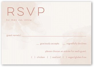 Rsvp Cards: Light Wisps Wedding Response Card, Beige, Matte, Signature Smooth Cardstock, Square