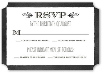 Rsvp Cards: Captivated Chalk Wedding Response Card, Black, Pearl Shimmer Cardstock, Ticket