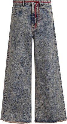 Wide leg denim jeans-AS