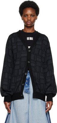 VTMNTS Black Barcode Cardigan