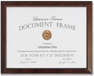 Walnut Wood Document Picture Frame - Estero Collection, 8.5