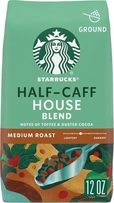 Half Caff House Blend Medium Roast Ground Coffee -12oz