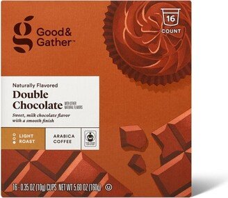 Naturally Flavored Double Chocolate Light Roast Coffee -16ct Single Serve Pods - Good & Gather™