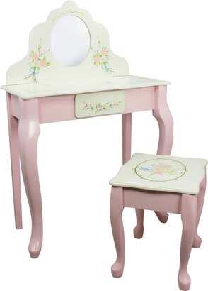 Fantasy Fields by Teamson Kids Fantasy Fields - Bouquet Classic Play Vanity Set - 26.5 x 12.25 x 39