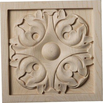 5 1/8W x 5 1/8H x 7/8P Large Leaf Rosette, Alder