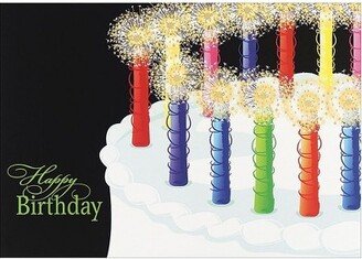 JAM Paper & Envelope JAM Paper Blank Birthday Cards Set Birthday Candles Theme 25/Pack (526XA5604WB)