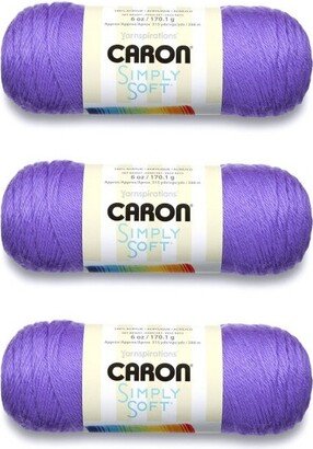 Simply Soft Grape Brites Yarn - 3 Pack of 170g/6oz - Acrylic - 4 Medium (Worsted) - 315 Yards - Knitting/Crochet