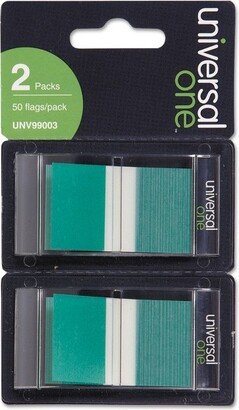 Universal Office Universal Page Flags Green 50 Flags/Dispenser 2 Dispensers/Pack 99003