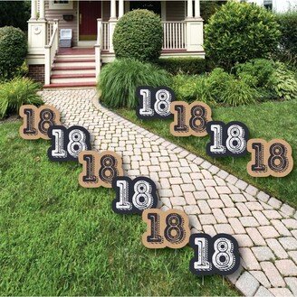 Big Dot Of Happiness 18th Milestone Birthday - Lawn Decor - Outdoor Birthday Party Yard Decor - 10 Pc