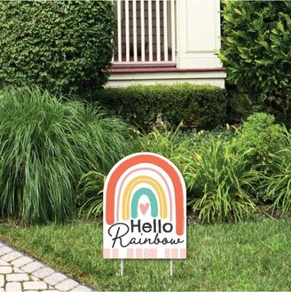 Big Dot Of Happiness Hello Rainbow Boho Baby Shower & Birthday Party Yard Sign 1 Pc