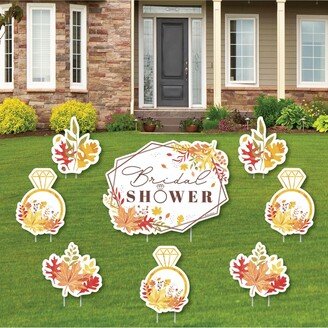 Big Dot Of Happiness Fall Foliage Bride Yard Sign and Outdoor Lawn Decorations Yard Signs Set of 8